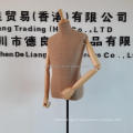 Fabric covered male dress form bust torso mannequin for tailors with wooden arms, high quality male dress form mannequin